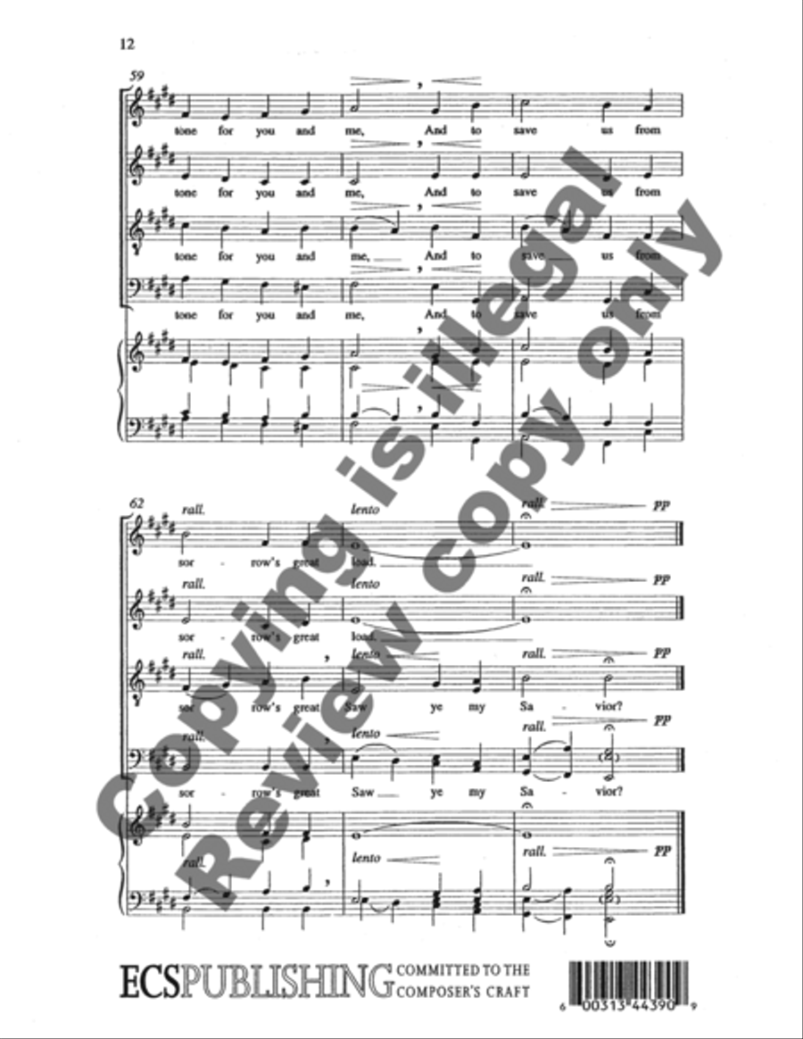 Three American Hymn-Tune Settings: 1. Saw Ye My Savior? 4-Part scores gallery preview page 23