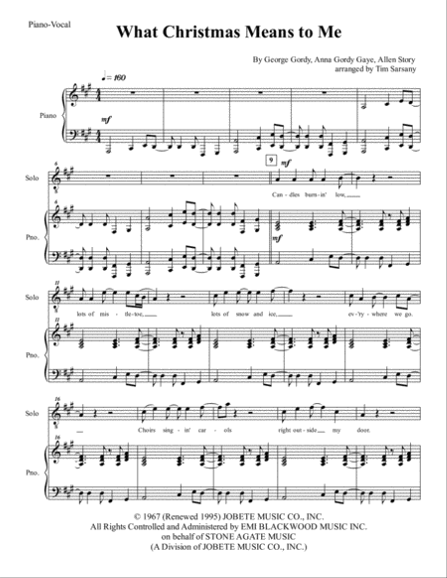 What Christmas Means To Me TTBB scores gallery preview page 1