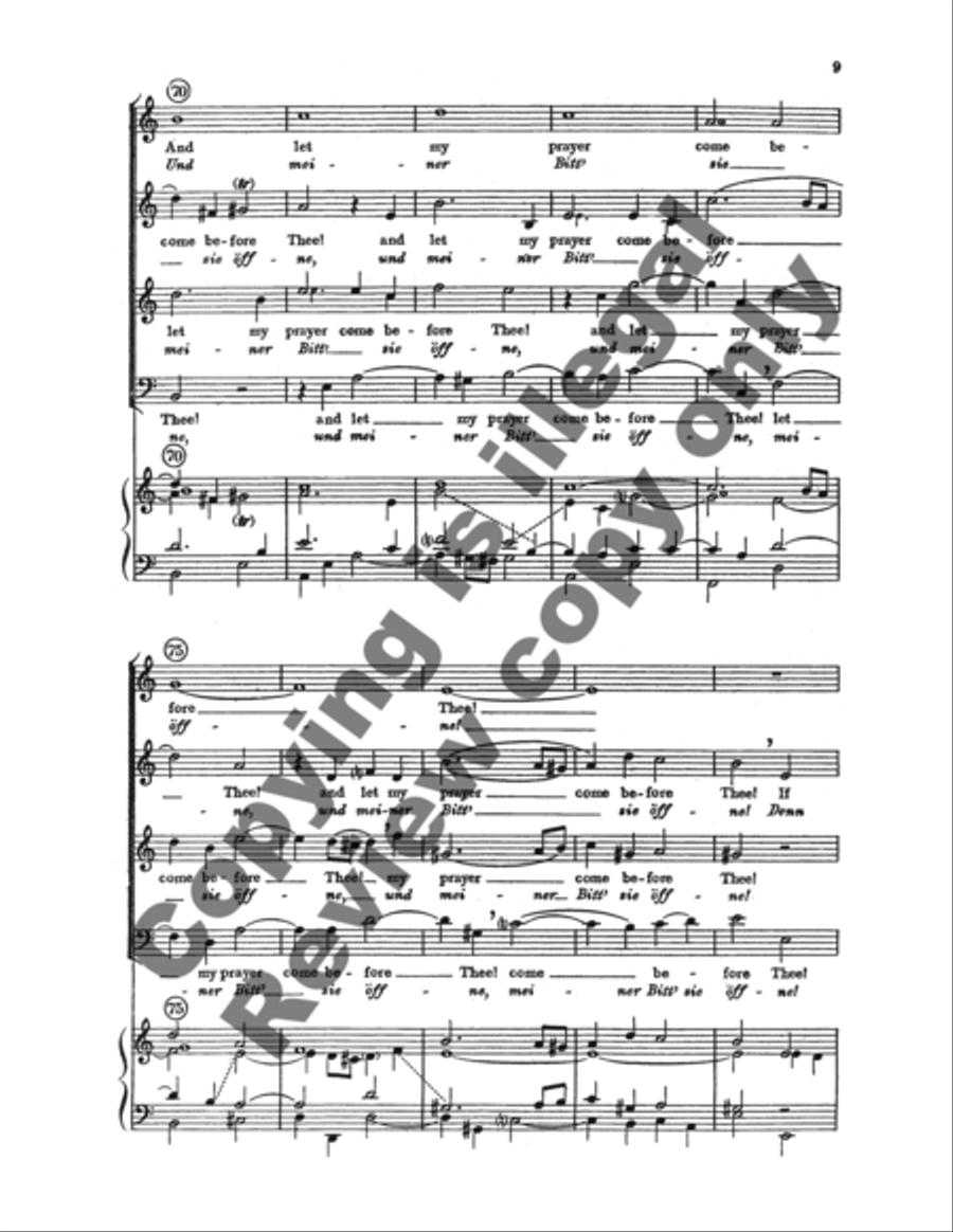 Out of the Depths I Cry to Thee (Aus tiefer Not) 4-Part scores gallery preview page 9