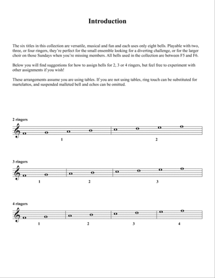 Small-ER But Mighty, Vol. 6, Settings for 8 Bells with Piano for-Digital Version Handbell Choir scores gallery preview page 2