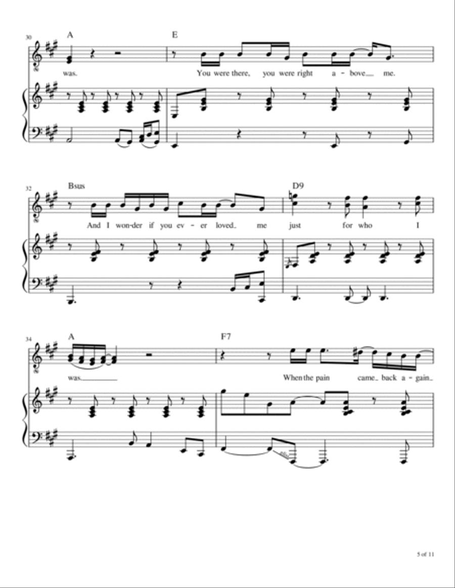 I'm Not Who I Was Voice scores gallery preview page 6