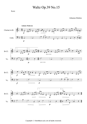 Waltz op.39 no.15 Easy Version in Bb
