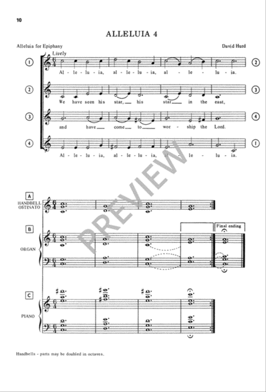 Six Alleluia Canons 4-Part scores gallery preview page 11