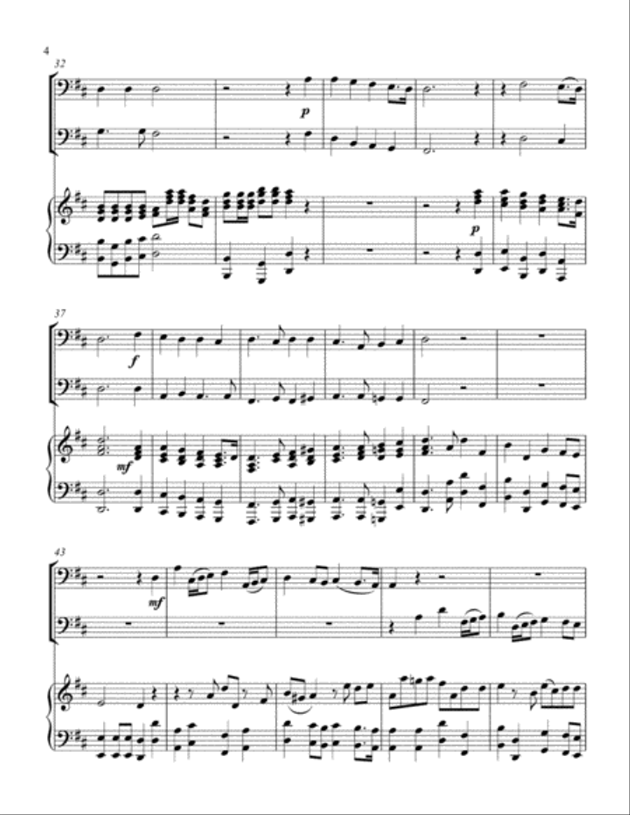 Hallelujah Chorus (bass C instrument duet) Choir scores gallery preview page 5