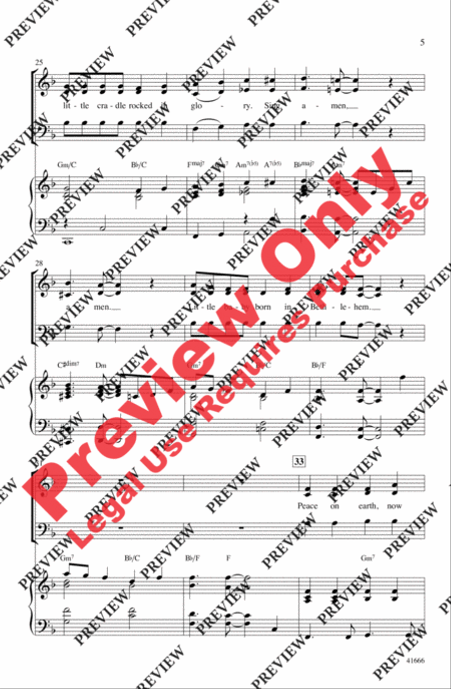 The Little Cradle Rocked 3-Part scores gallery preview page 5