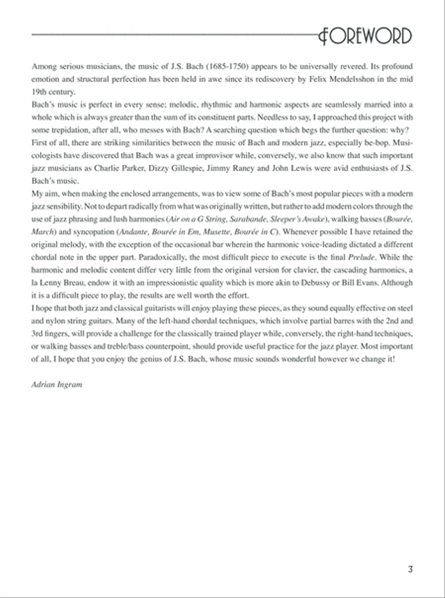 Jazz Bach For Fingerstyle Guitar Electric Guitar scores gallery preview page 4