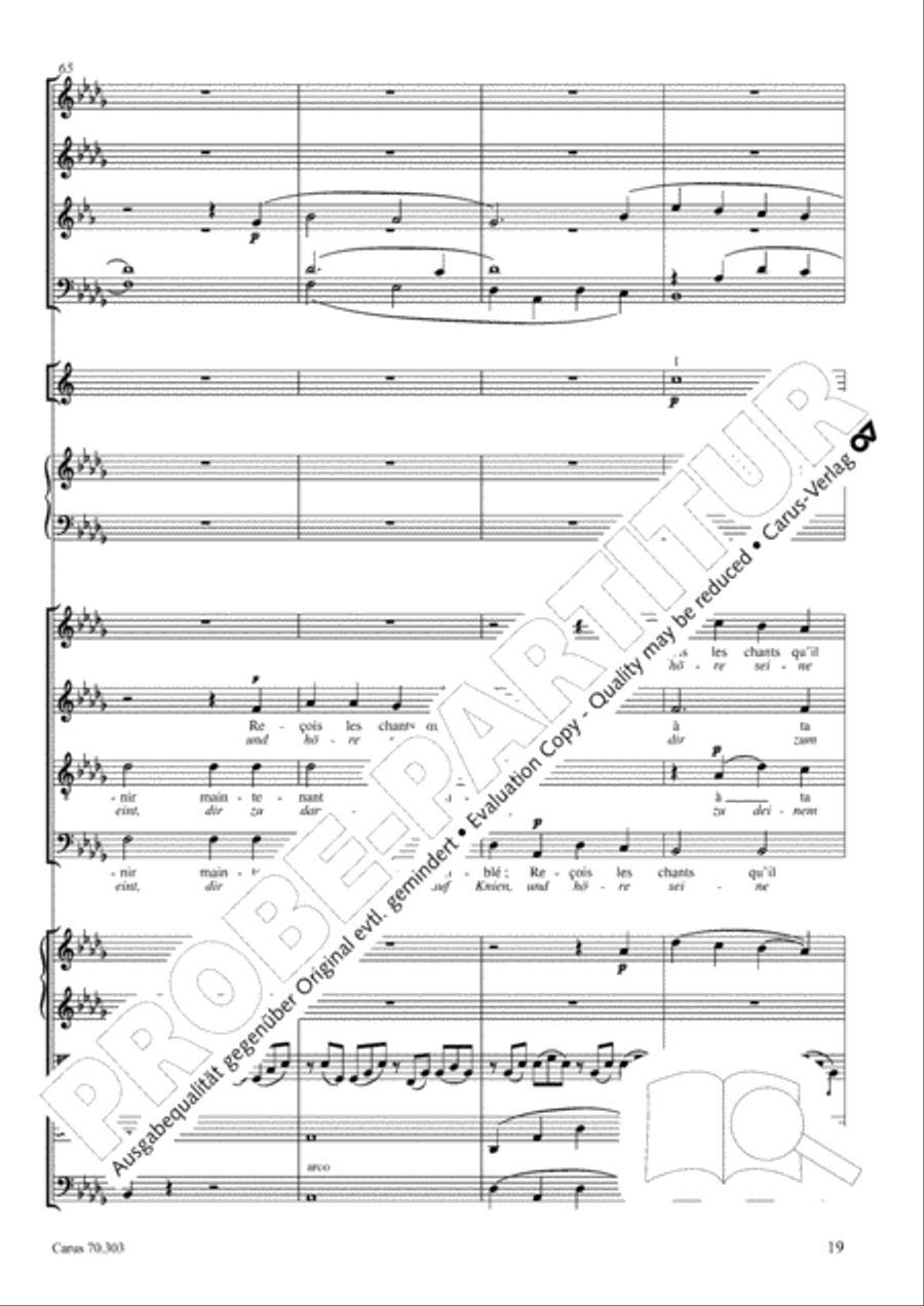 Cantique de Jean Racine (Lobgesang des Jean Racine) 4-Part scores gallery preview page 20