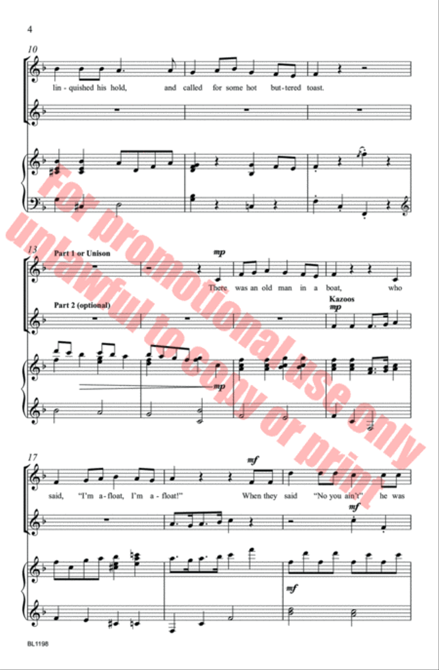 A Song of Nonsense Choir scores gallery preview page 4