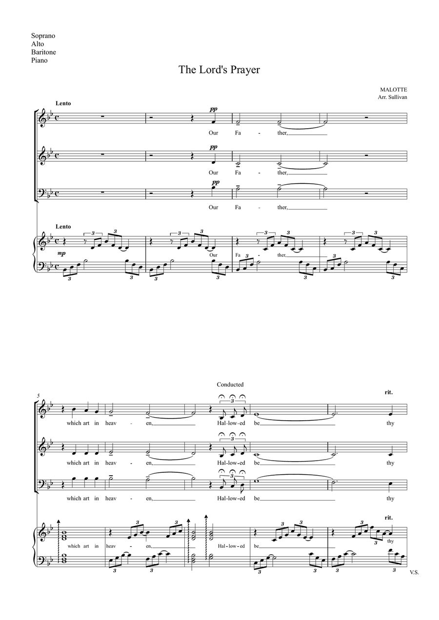 The Lord's Prayer The Lord's Prayer 3-Part scores gallery preview page 1