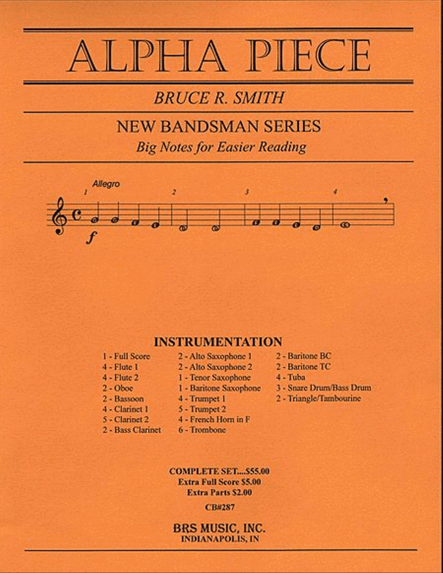 Alpha Piece Alpha Piece Concert Band scores gallery preview page 1