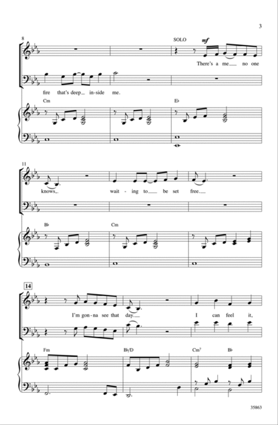 Born to Be Somebody (from Never Say Never) - SoundTrax CD (CD only) Choir scores gallery preview page 3