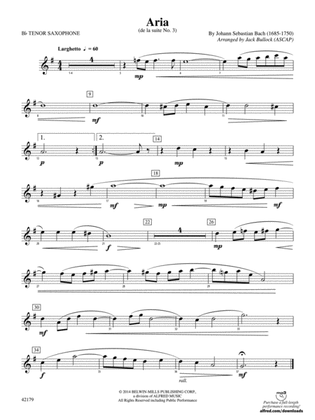 Aria: B-flat Tenor Saxophone