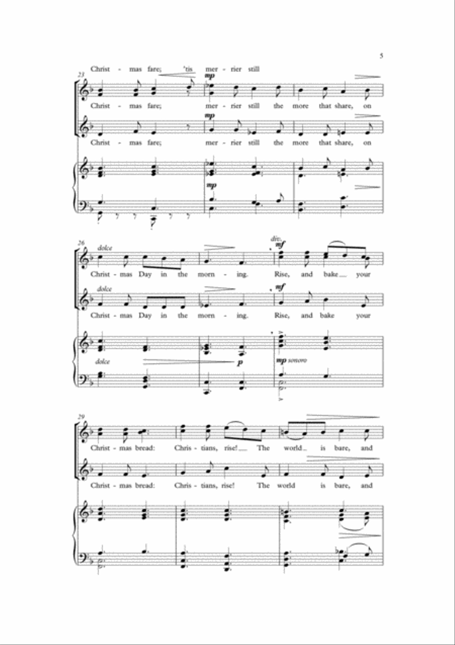 If ye would hear the angels sing SSA scores gallery preview page 4