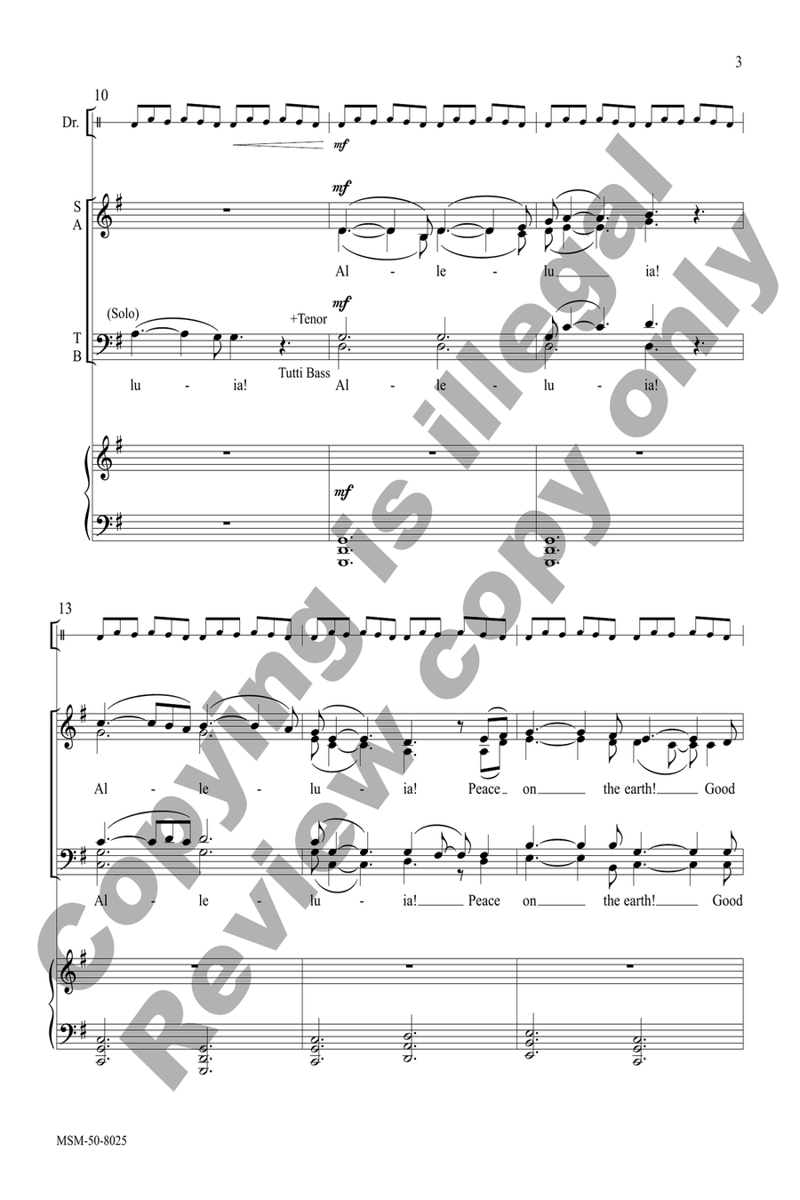 Alleluia! (Full/Choral Score) 4-Part scores gallery preview page 3