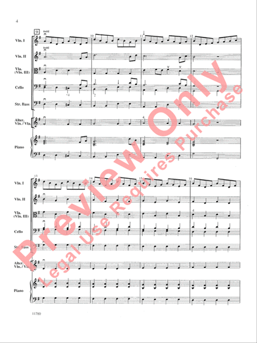 Entrance of the Queen of Sheba String Orchestra scores gallery preview page 5