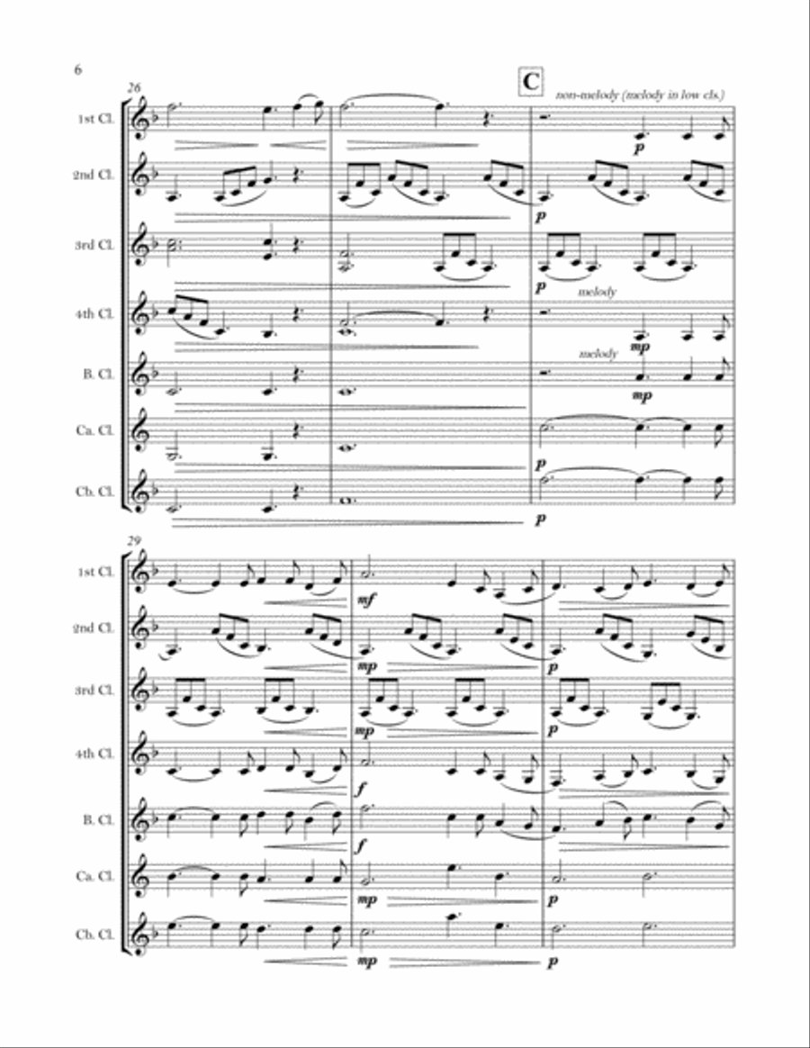 O Holy Night (clarinet choir)