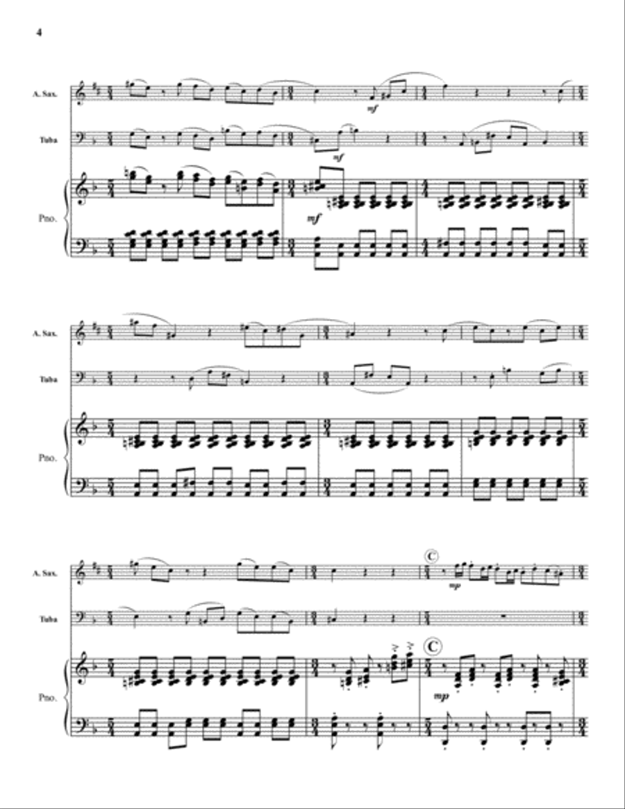 Conversations Saxophone scores gallery preview page 4