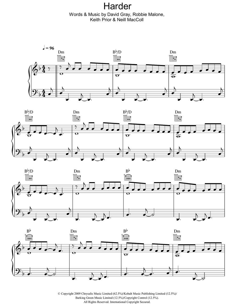 Harder Acoustic Guitar scores gallery preview page 1