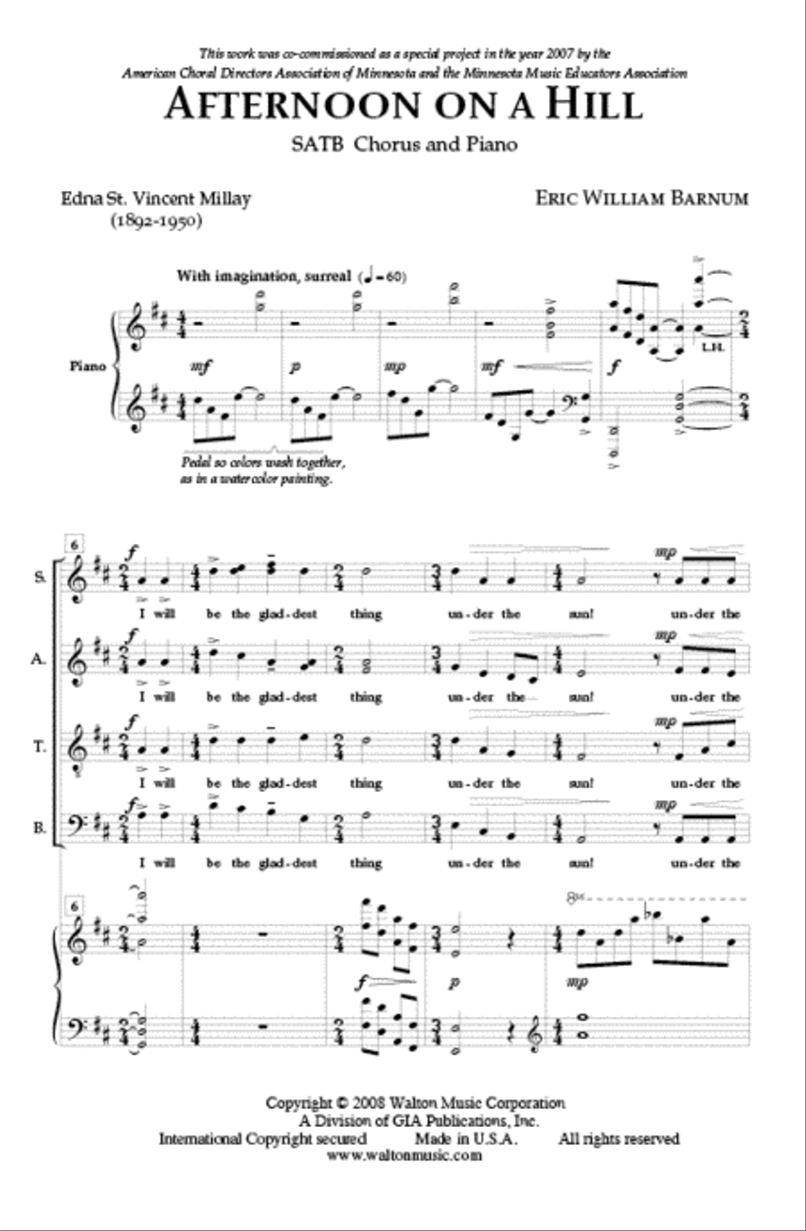 Afternoon on a Hill Divisi scores gallery preview page 2