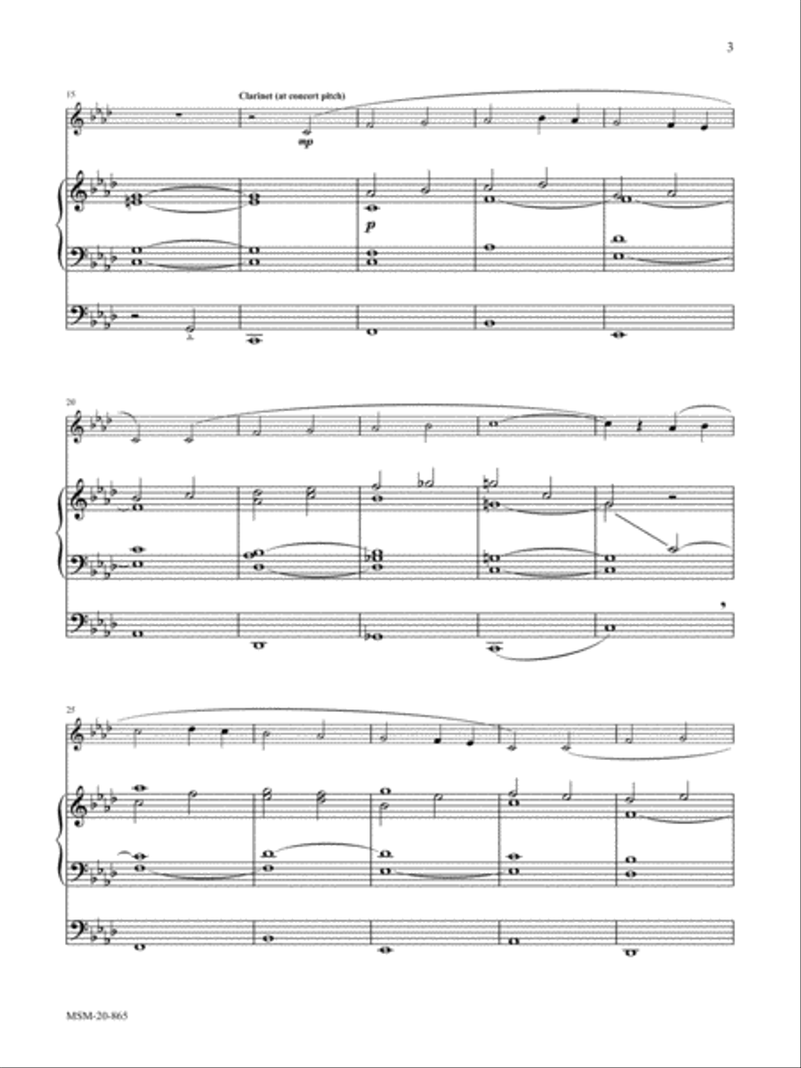 An American Sonata for Solo Instrument and Organ An American Sonata for Solo Instrument and Organ Organ scores gallery preview page 3
