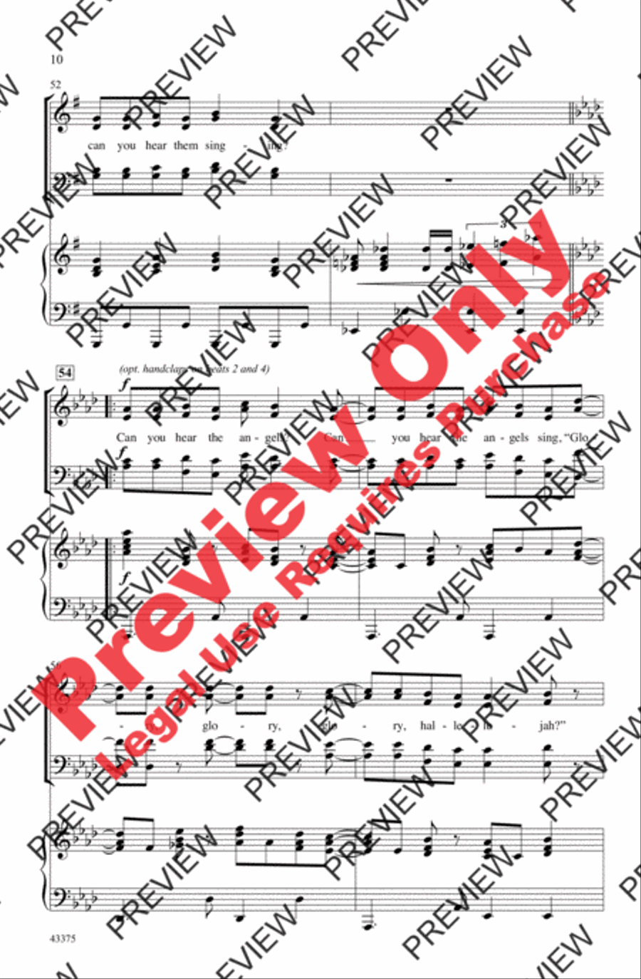 Can You Hear the Angels? 4-Part scores gallery preview page 10
