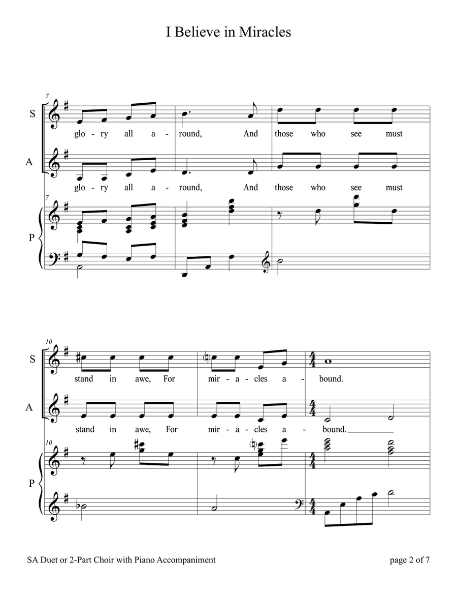 I Believe In Miracles SA scores gallery preview page 6