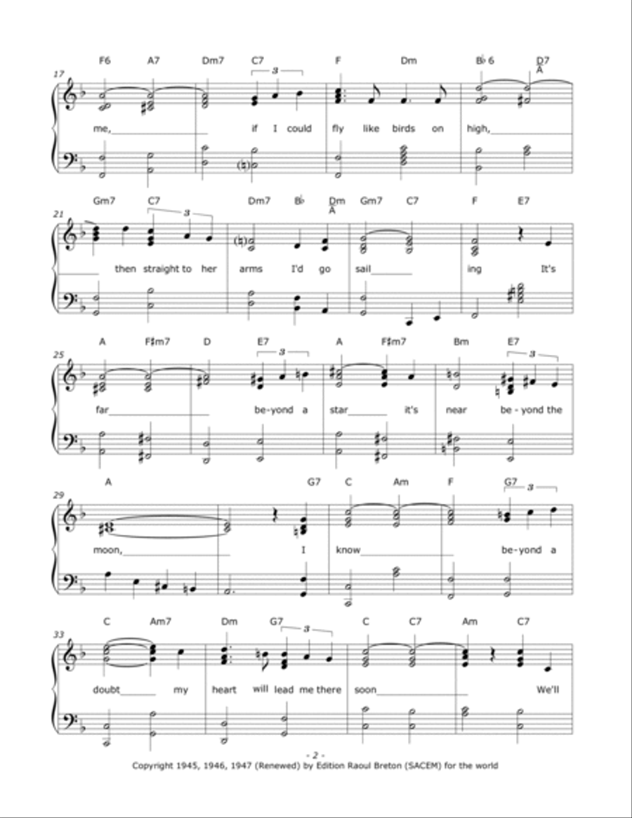 Beyond The Sea Voice scores gallery preview page 2