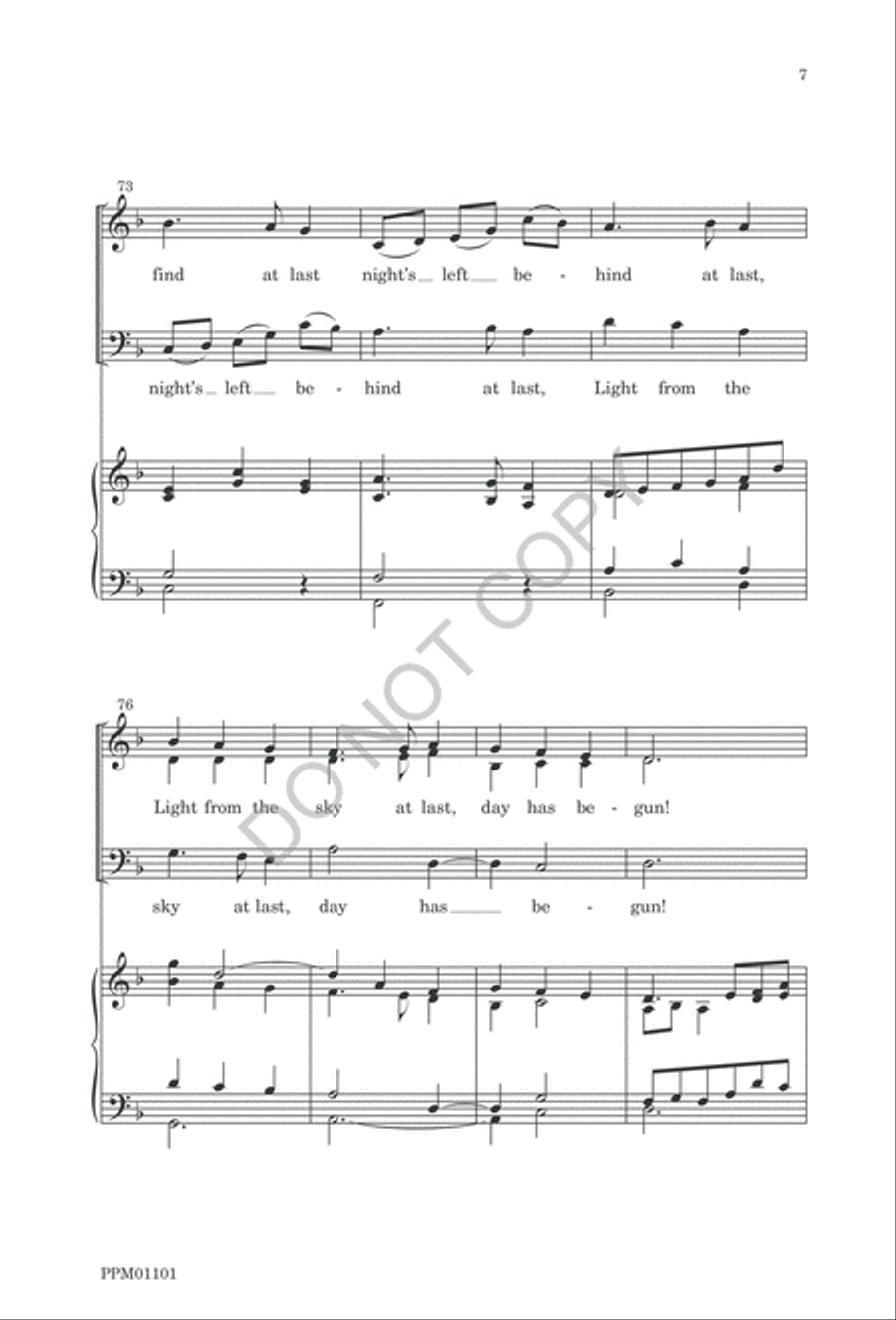 High O'er the Lonely Hills 4-Part scores gallery preview page 10