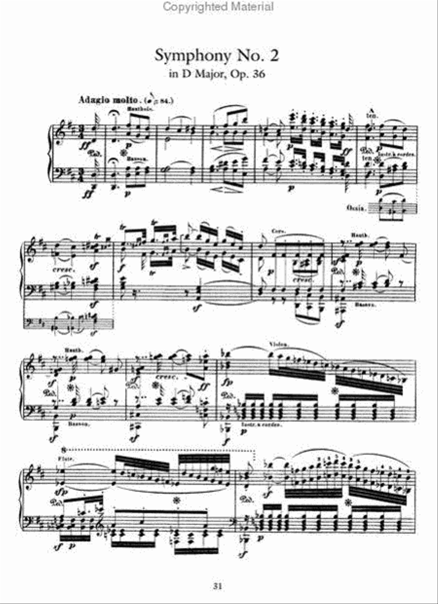 Beethoven Symphonies Nos. 1-5 Transcribed for Solo Piano Piano Solo scores gallery preview page 3