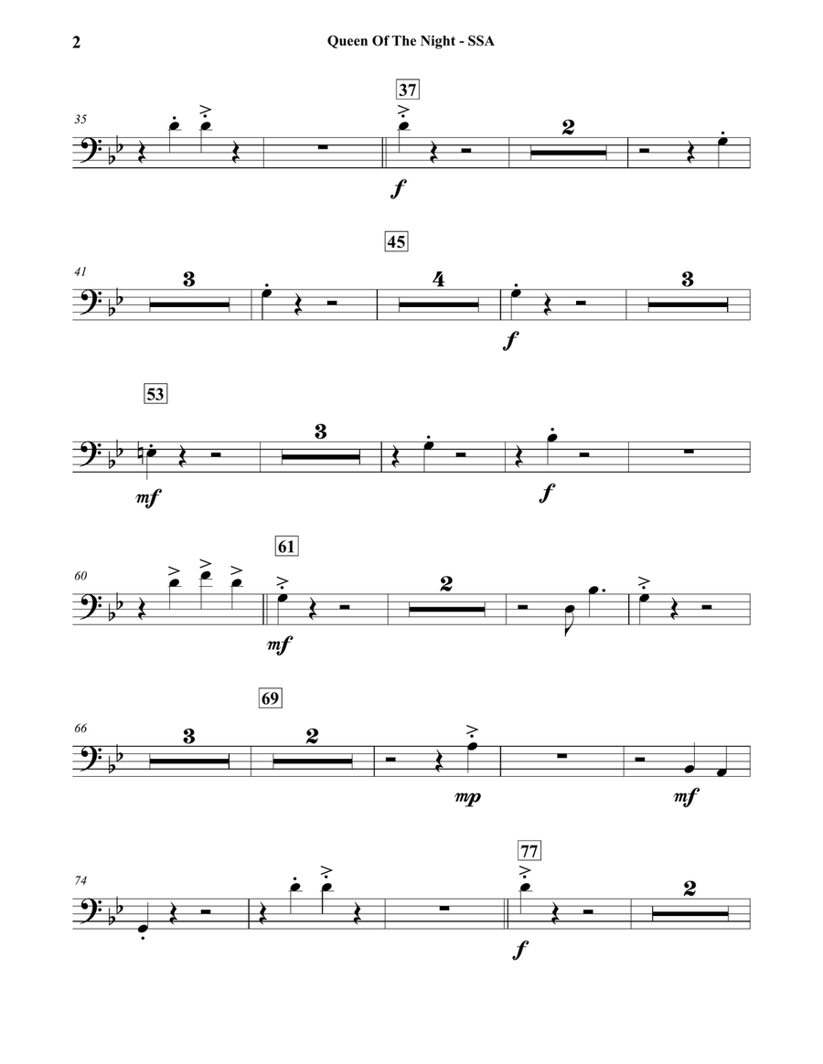 Queen Of The Night Concert Band scores gallery preview page 5