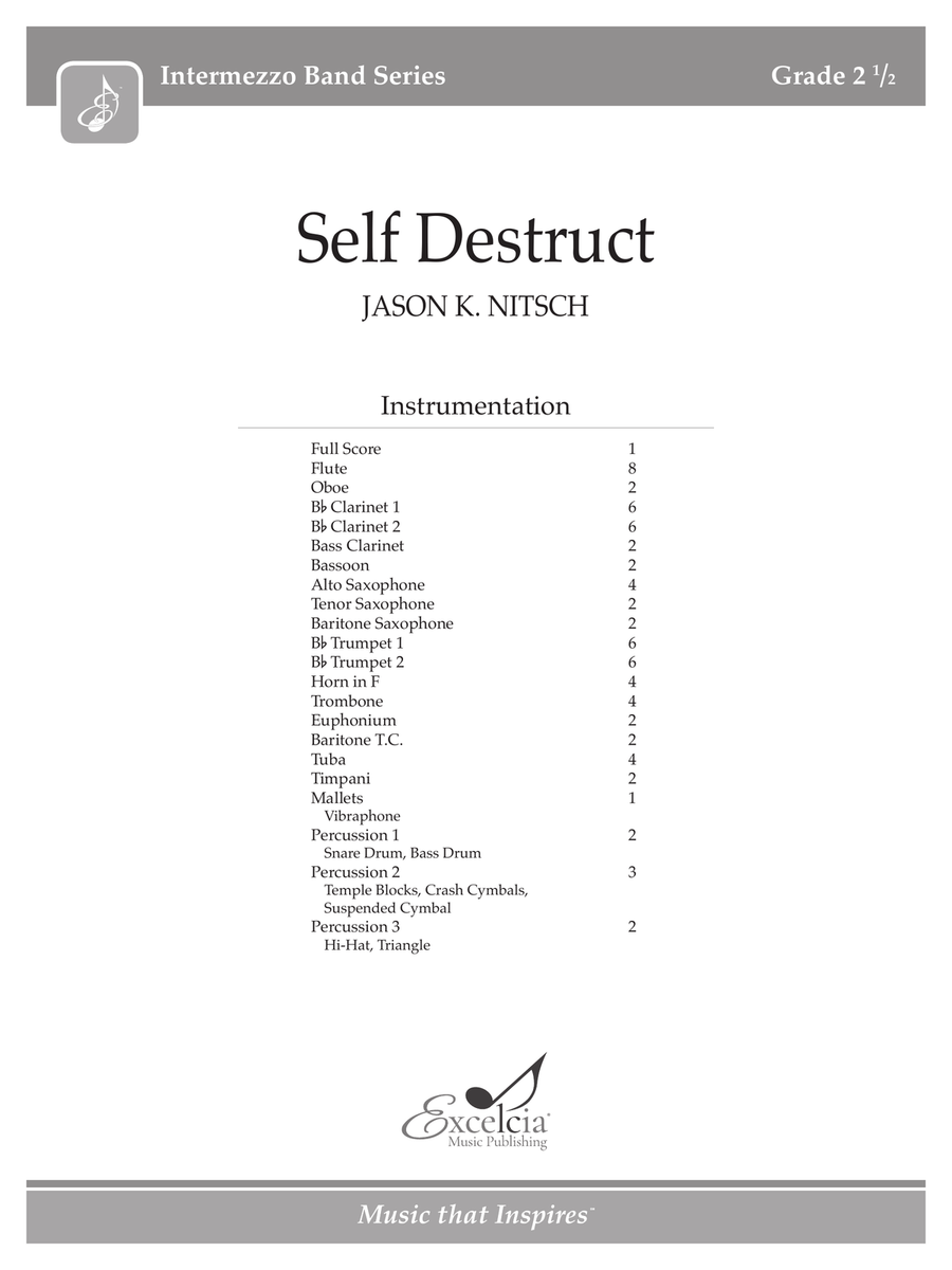 Self Destruct Self Destruct Concert Band scores gallery preview page 2