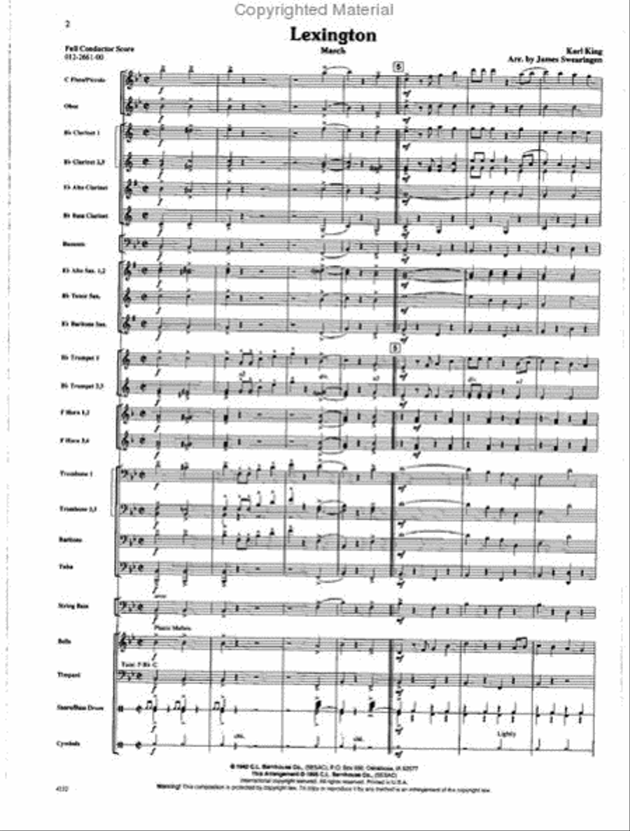 Lexington Lexington Concert Band scores gallery preview page 2