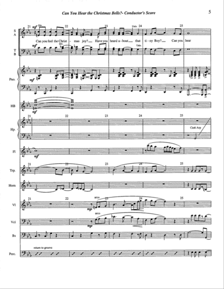 Can You Hear the Christmas Bells? Orchestra scores gallery preview page 6