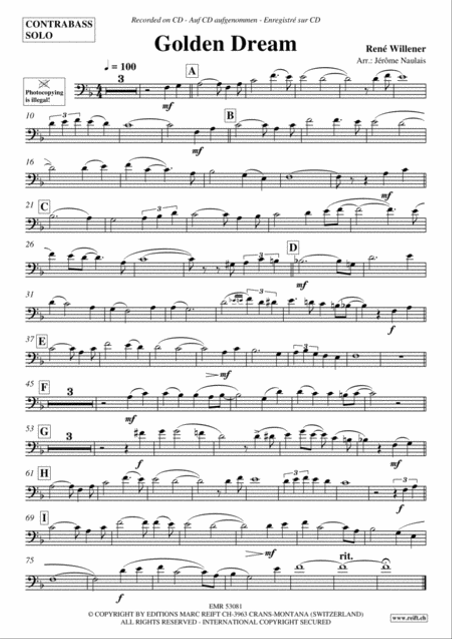 Golden Dream Double Bass scores gallery preview page 2