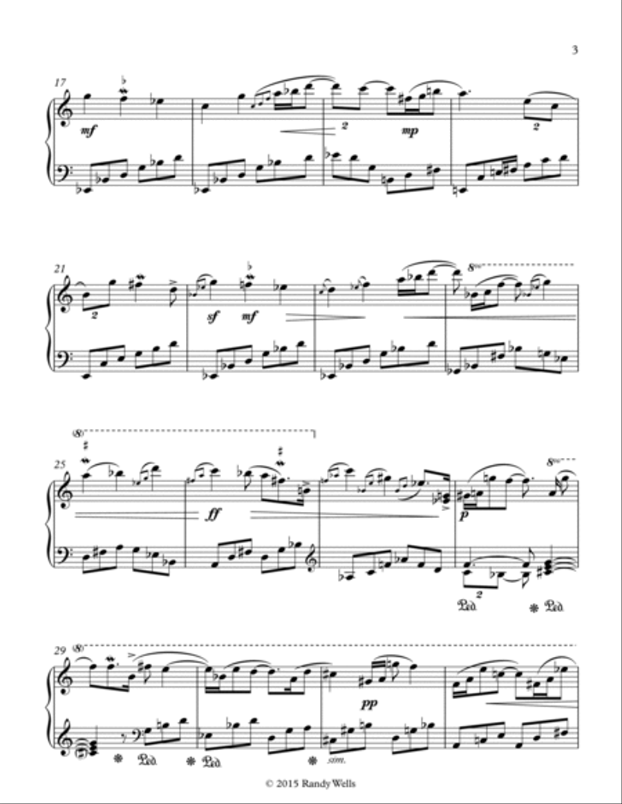A Lonesome Night Music Piano Solo scores gallery preview page 3