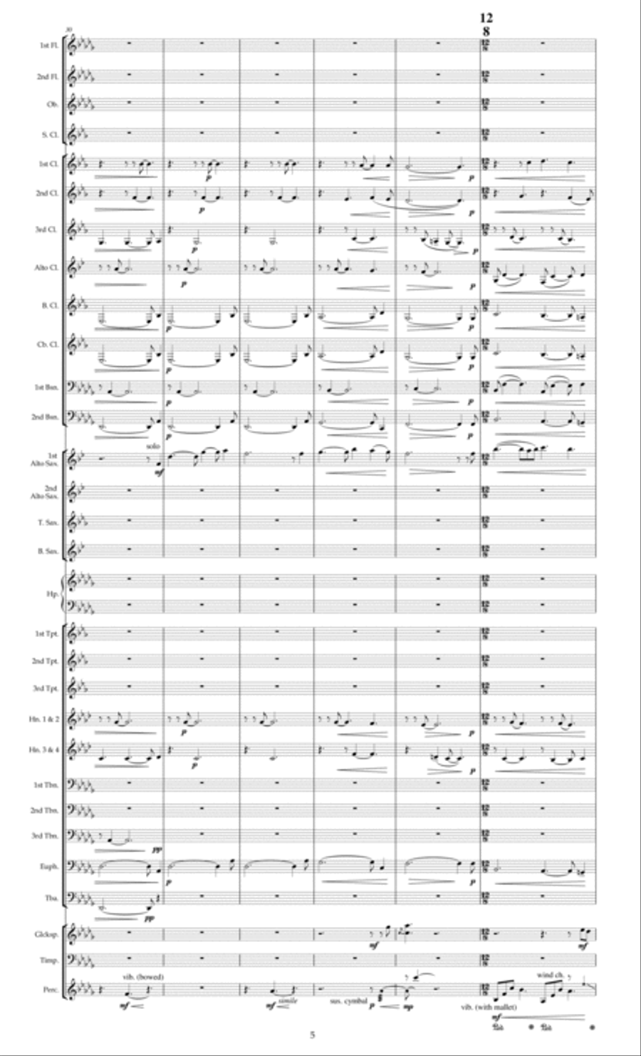 Embers (for Wind Ensemble) Concert Band scores gallery preview page 5