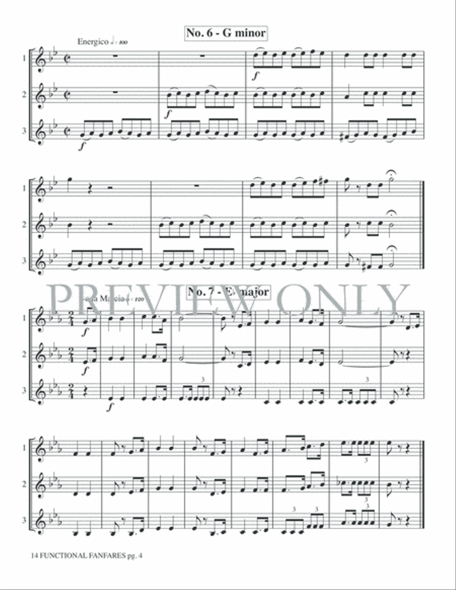 14 Functional Fanfares Trumpet Trio scores gallery preview page 6
