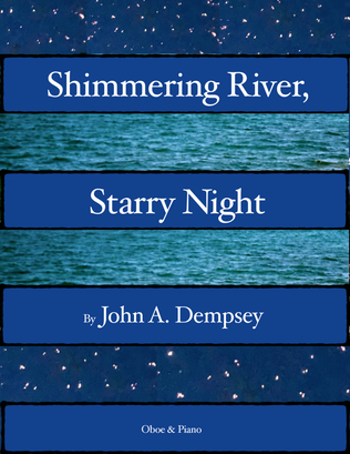 Book cover for Shimmering River, Starry Night (Oboe and Piano)