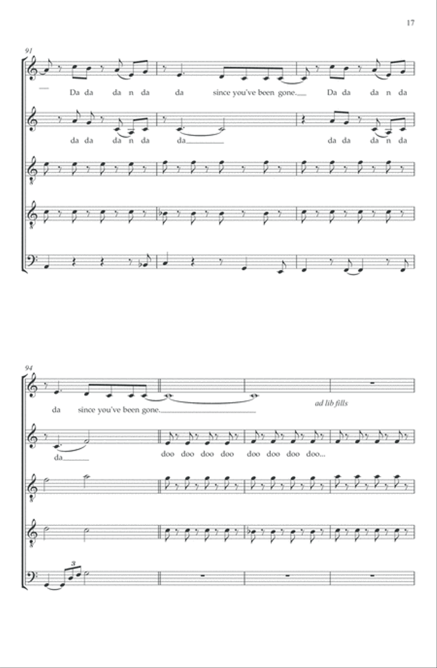 Since You've Been Gone Since You've Been Gone Choir scores gallery preview page 18