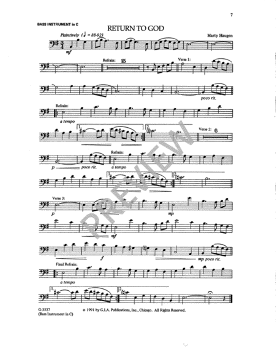 Return to God 4-Part scores gallery preview page 8