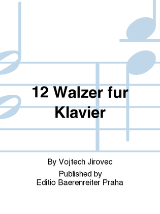Book cover for 12 Walzer für Klavier