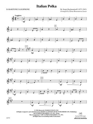 Italian Polka: E-flat Baritone Saxophone