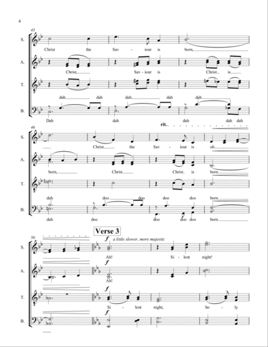 Silent Night Silent Night Divisi scores gallery preview page 4
