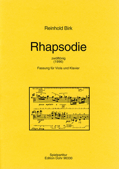 Rhapsodie zwölftönig für Viola und Klavier (1996)