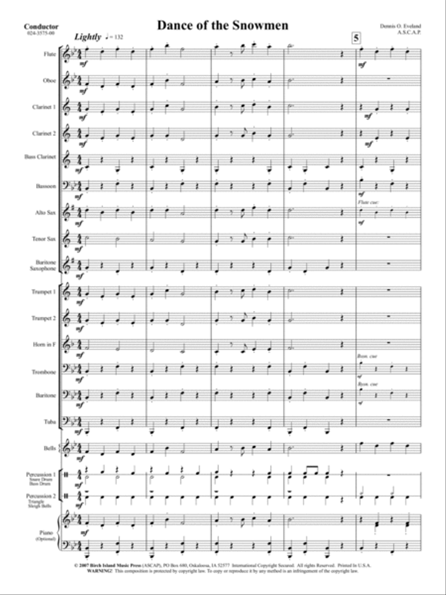 Dance of the Snowmen Concert Band scores gallery preview page 2