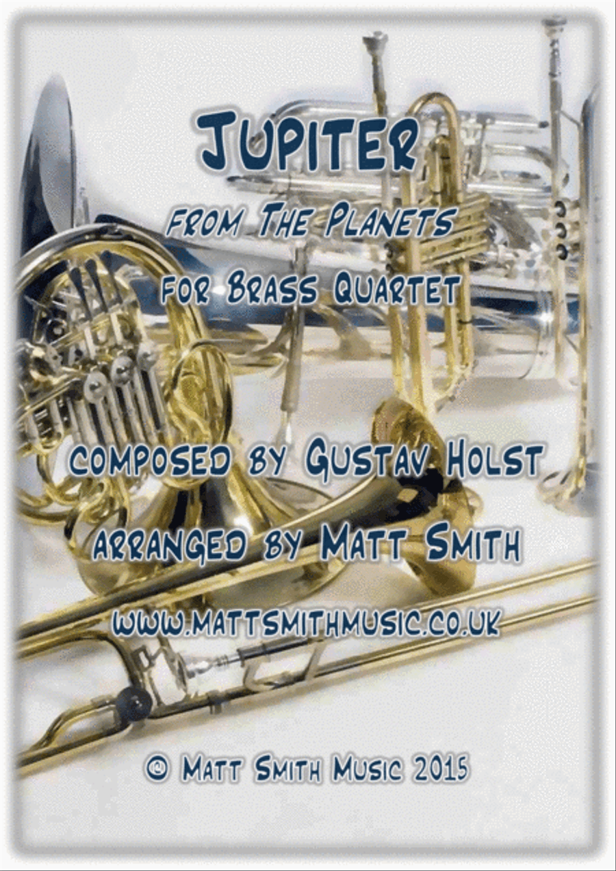 Jupiter from The Planets by Gustav Holst - BRASS QUARTET/QUINTET Brass Quartet scores gallery preview page 1