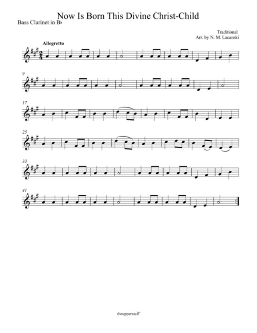 Now Is Born This Divine Christ-Child Woodwind Quartet scores gallery preview page 4