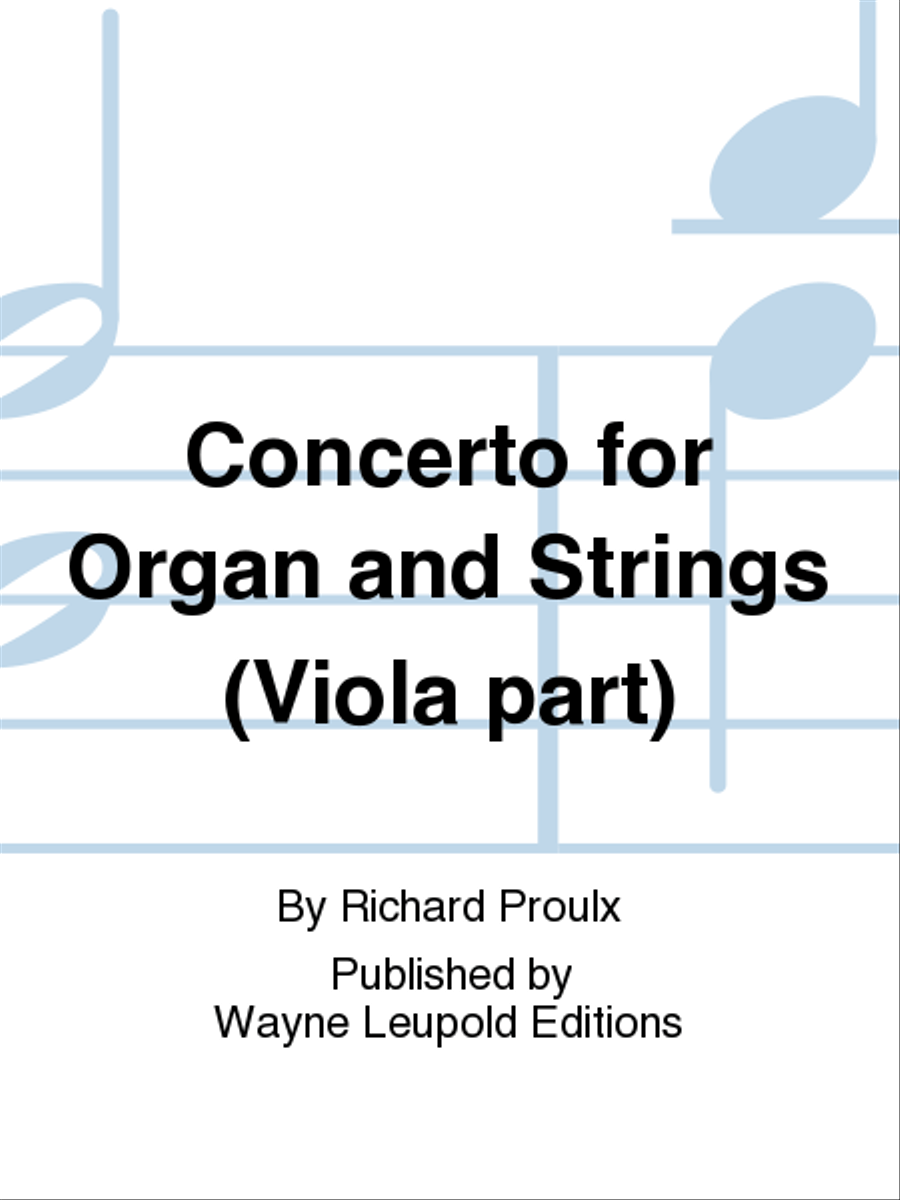 Concerto for Organ and Strings (Viola part)