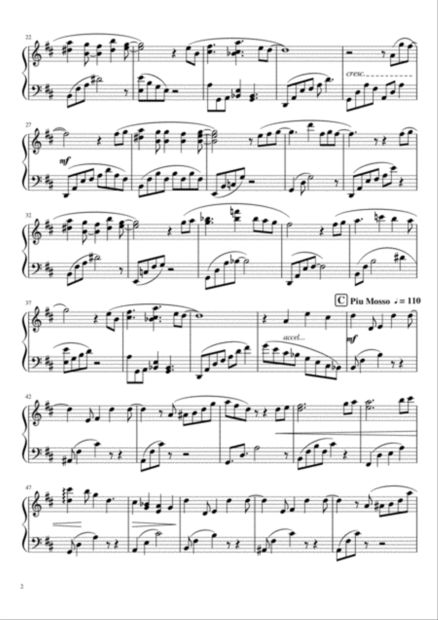 Our Journey 曾经 - Yik Khai Piano Solo scores gallery preview page 2