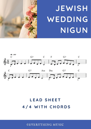 Book cover for Jewish Wedding nigun | ניגון חופה | easy lead sheet tutorial